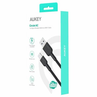 Kabel USB-C naar USB Aukey CB-NAC1 Zwart 1 m 5