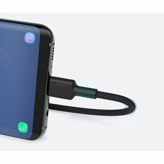 Kabel USB naar Lightning Aukey CB-CD30 Zwart 90 cm 4