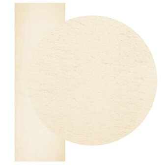 Vloerkleed HUARTE laagpolig zacht wasbaar 80x250 cm cr&egrave;me 3