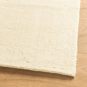 Vloerkleed HUARTE laagpolig zacht wasbaar 80x250 cm cr&egrave;me 4