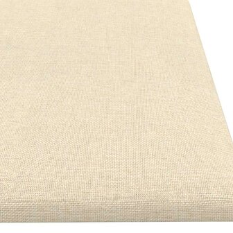 Wandpanelen 12 st 1,08 m&sup2; 60x15 cm stof cr&egrave;mekleurig 6