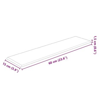 Wandpanelen 12 st 1,08 m&sup2; 60x15 cm kunstleer cappuccinokleurig 8