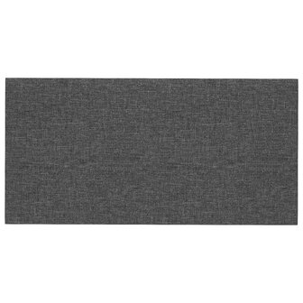 Wandpanelen 12 st 2,16 m&sup2; 60x30 cm stof donkergrijs 3