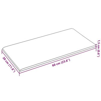 Wandpanelen 12 st 2,16 m&sup2; 60x30 cm stof donkergrijs 8