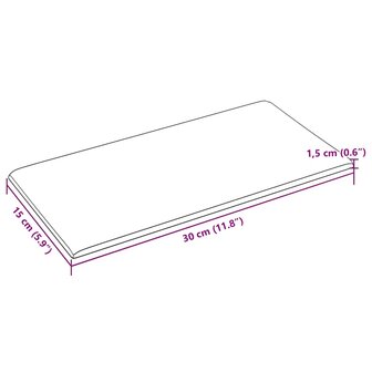 Wandpanelen 12 st 0,54 m&sup2; 30x15 cm stof lichtgrijs 8