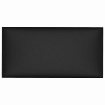 Wandpanelen 12 st 0,54 m&sup2; 30x15 cm kunstleer zwart 3