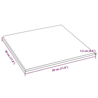 Wandpanelen 12 st 1,08 m&sup2; 30x30 cm stof cr&egrave;mekleurig 8