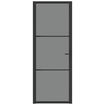 Binnendeur 76x201,5 cm ESG-glas en aluminium zwart 3