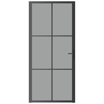 Binnendeur 93x201,5 cm ESG-glas en aluminium zwart 3
