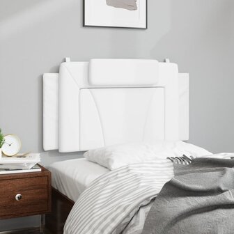 Hoofdbordkussen &quot;Viana&quot; Wit 100 cm Kunstleer 4