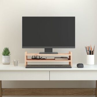 Monitorstandaard 50x27x15 cm massief grenenhout 3