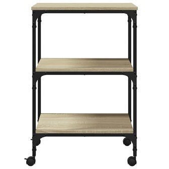 Printerkastje 3-laags 50x41x75 cm bewerkt hout sonoma eiken 7