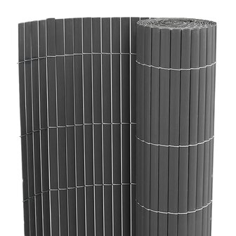 Tuinhek Dubbelzijdig Grijs 1,8x5 m PVC 6