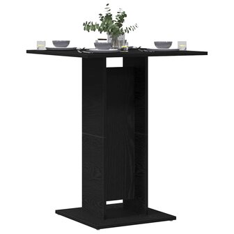 Bistrotafel Zwart Eiken 60x60x75 cm Bewerkt Hout 4