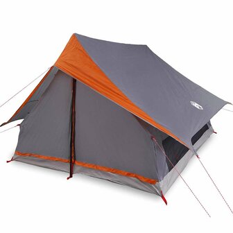 Familie Tent A-Frame 7-Persoon Grijs en Oranje Waterdicht 2