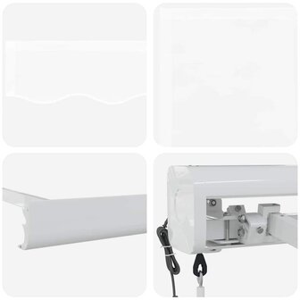 Automatische Uittrekbare Luifel Wit 500 x 300 cm 7