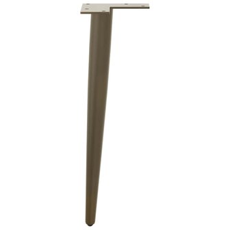 Salontafelpoten conische vorm 4 st 42-43 cm staal naturel 6