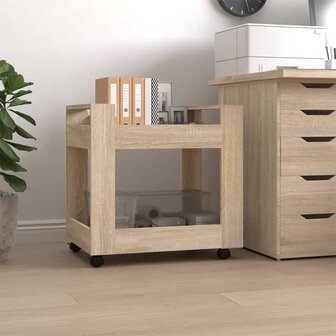 Bureaukastje 60x45x60 cm bewerkt hout sonama eikenkleurig 1