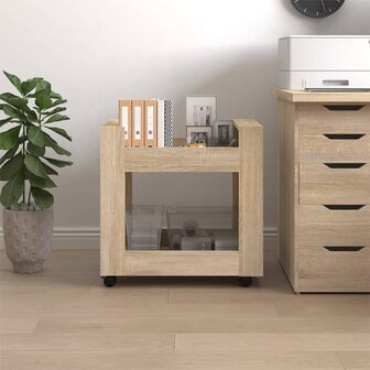 Bureaukastje 60x45x60 cm bewerkt hout sonama eikenkleurig 4