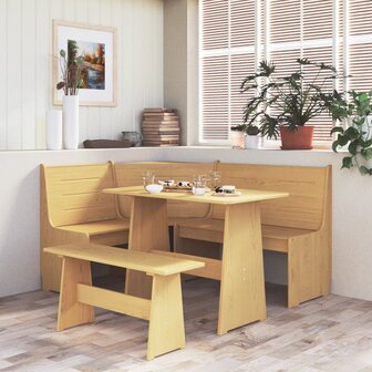 Hoekbank REINE 151 cm massief grenenhout honingbruin 1