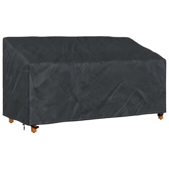 Tuinbankhoes Zwart 205 x 85 x 65 / 94 cm 210D stof 3