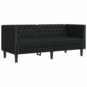 Bankstel 2 pcs Zwart 194 x 74.5 x 70.5 cm Kunstleer 5