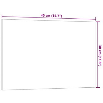 Magneetbord voor aan de wand 40x30 cm gehard glas zwart 6