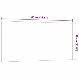 Magneetbord voor aan de wand 60x30 cm gehard glas zwart 6