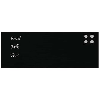 Magneetbord voor aan de wand 80x30 cm gehard glas zwart 3