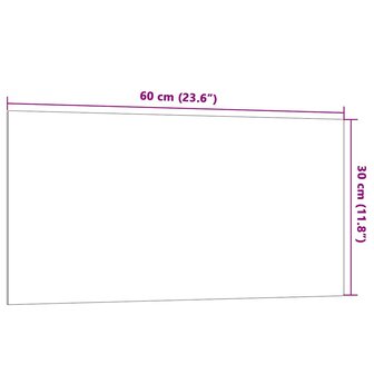 Magneetbord voor aan de wand 60x30 cm gehard glas wit 6