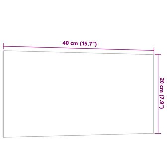 Magneetbord voor aan de wand 40x20 cm gehard glas wit 6