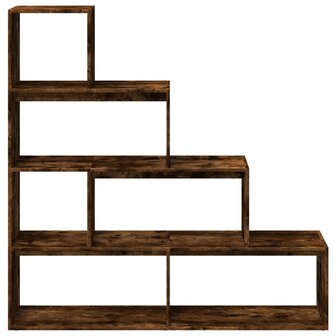 Kamerscherm / boekenkast 143,5x29x143,5 cm hout gerookt eiken 5