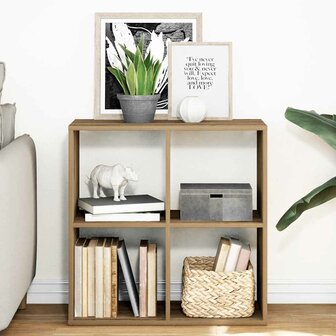 Kamerscherm / boekenkast 69,5x29x69,5 cm hout artisanaal eiken 1