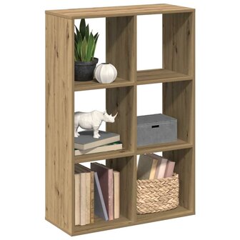 Kamerscherm / boekenkast 69,5x29x103,5 cm hout artisanaal eiken 5