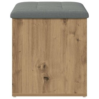 Opbergbankje 62x42x45 cm bewerkt hout artisanaal eikenkleur 5