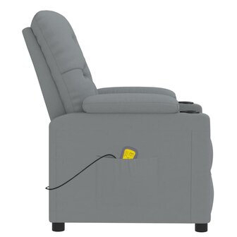Massagestoel met lichtgrijze stof 4
