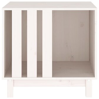 Hondenhok 60x45x57 cm massief grenenhout wit 5