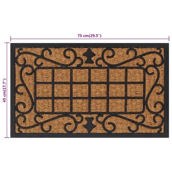 Deurmat rechthoekig 45x75 cm rubber en kokosvezel 6