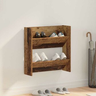 Wand Schoenenkasten met plank Anders Oud hout Bewerkt hout 1