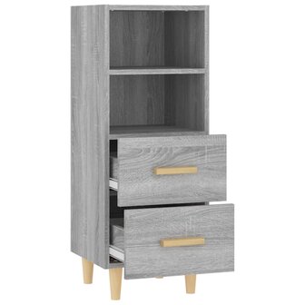 Dressoir 34,5x34x90 cm bewerkt hout grijs sonoma eikenkleurig 7