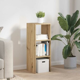 Boekenkast stapelbaar 30x30x80 cm bewerkt hout artisanaal eiken 3