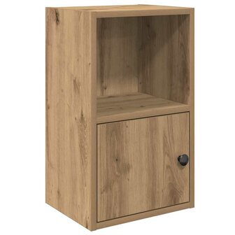 Boekenkast 31x24x52 cm bewerkt hout artisanaal eikenkleurig 2