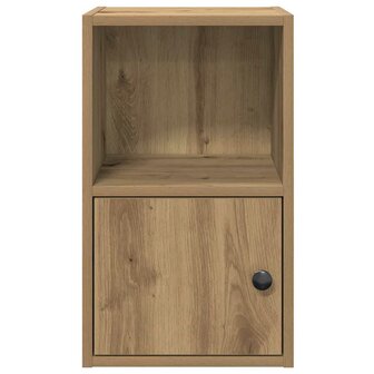 Boekenkast 31x24x52 cm bewerkt hout artisanaal eikenkleurig 5