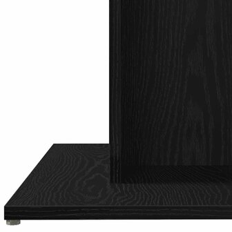 Eettafel Zwart Eiken 80x80x75 cm Bewerkt Hout 8