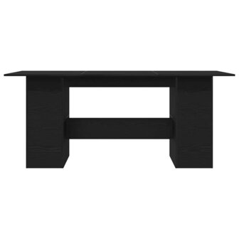 Eettafel Zwart Eiken 180x90x76 cm Bewerkt Hout 6