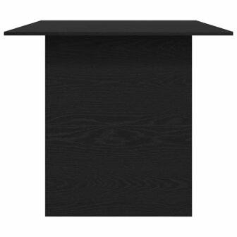 Eettafel Zwart Eiken 180x90x76 cm Bewerkt Hout 7