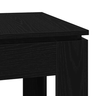 Eettafel Zwart Eiken 120x60x76 cm Bewerkt Hout 8