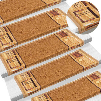 Trapmatten zelfklevend 5 st 65x21x4 cm beige 5