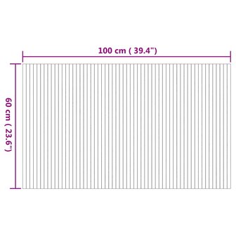 Vloerkleed rechthoekig 60x100 cm bamboe naturel 8