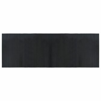 Vloerkleed rechthoekig 70x200 cm bamboe zwart 2